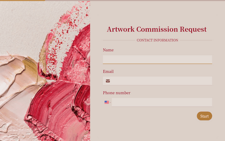 Artwork Commission Request Form Template template image