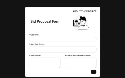 Bid Proposal Form Template template image