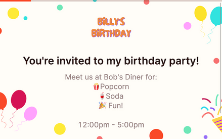 Birthday Invitation RSVP Template template image