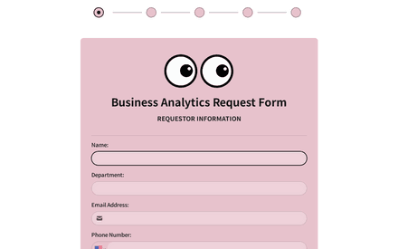 Business Analytics Request Form Template template image