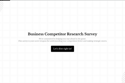 Business Competitor Research Survey Template template image