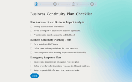 Business Continuity Plan Checklist Template template image