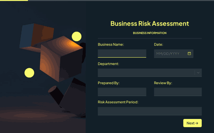 Business Risk Assessment Form Template template image