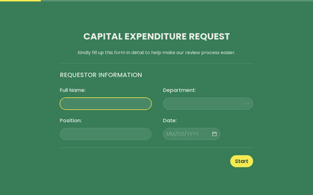 Capital Expenditure Request Form Template template image