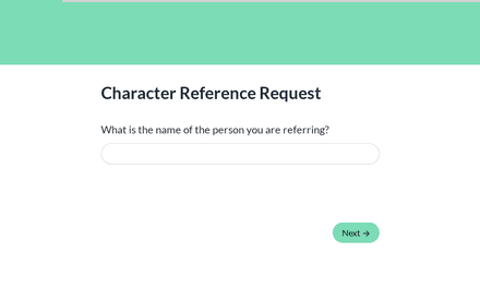 Character Reference Request Form Template template image