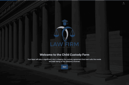 Child Custody Intake Form Template template image