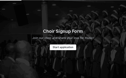 Choir Signup Form Template template image