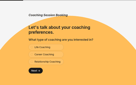 Coaching Session Booking Form Template template image