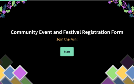 Community Event and Festival Registration Form Template template image