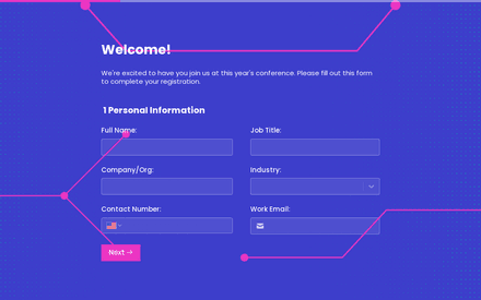 Conference Registration Form template image