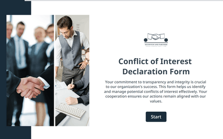 Conflict of Interest Declaration Form Template template image