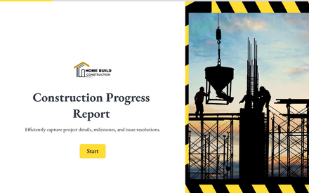 Construction Progress Report Template template image