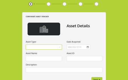 Corporate Asset Tracking Form Template template image