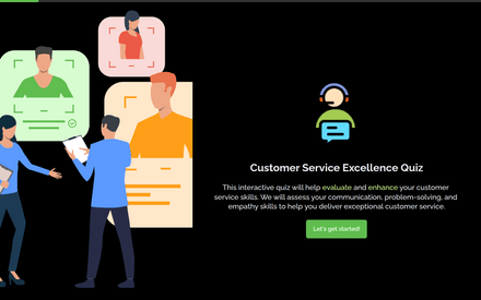 Customer Service Excellence Quiz Template template image