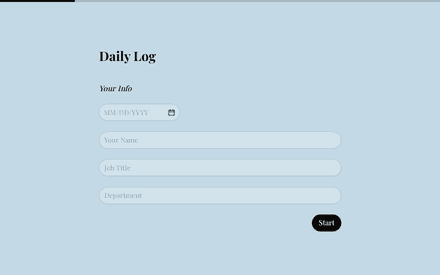 Daily Log Template template image