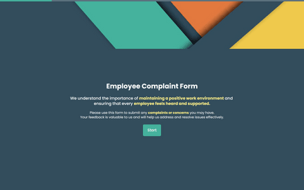 Employee Complaint Form Template template image