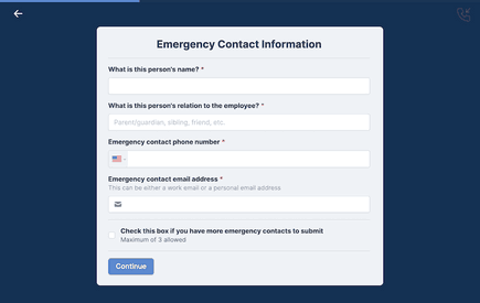 Employee Emergency Contact Form Template template image