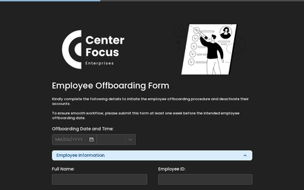 Employee Offboarding Form Template template image