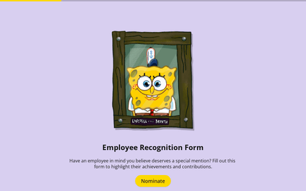 Employee Recognition Form Template template image