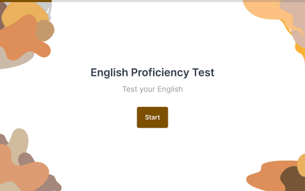 English Proficiency Test Template template image