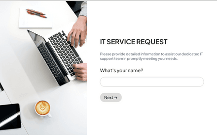 Enterprise IT Service Request Form Template template image