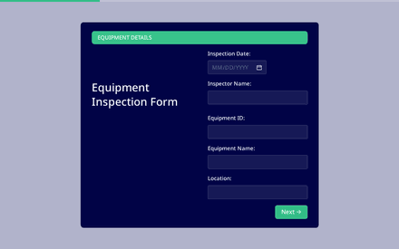 Equipment Inspection Form Template template image