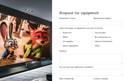 Equipment Request Form Template template image