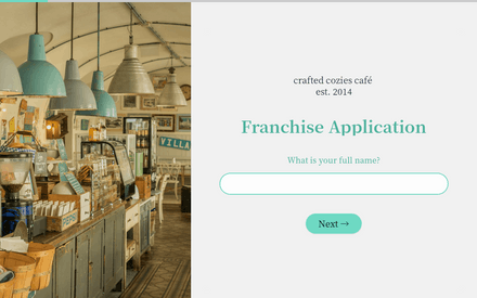 Franchise Application Form Template template image