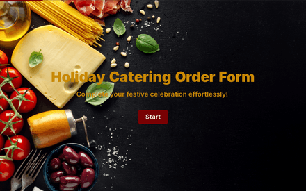 Holiday Catering Order Form Template template image