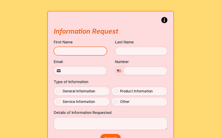 Information Request Form Template template image