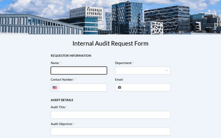 Internal Audit Request Form Template template image