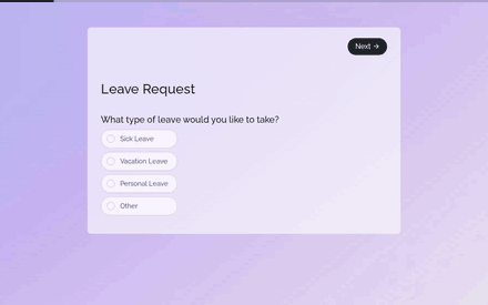 Leave Request Form Template template image