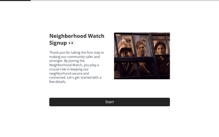 Neighborhood Watch Signup Form Template template image