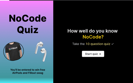 NoCode Quiz Template template image