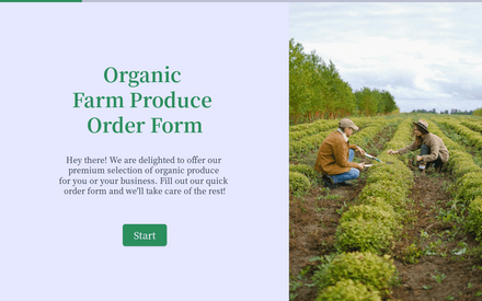 Organic Farm Produce Order Form Template template image