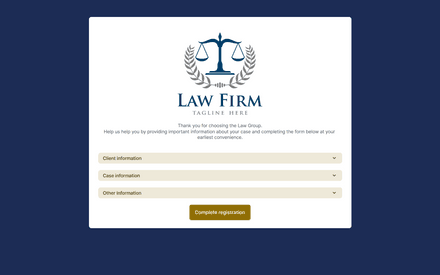 Personal Injury Intake Form Template template image