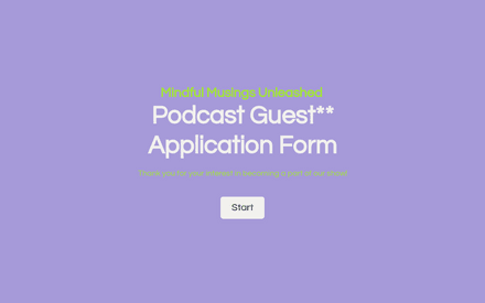 Podcast Guest Application Form Template template image