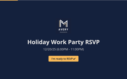 RSVP Form Template template image