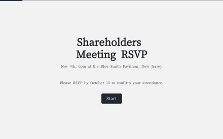 Shareholders Meeting RSVP Form Template template image