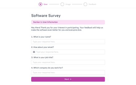 Software Survey Template template image