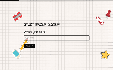 Study Group Signup Form Template template image