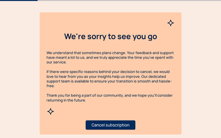 Subscription Cancellation Form Template template image