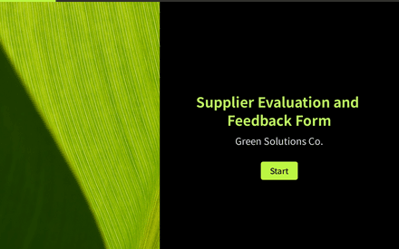 Supplier Evaluation and Feedback Form Template template image