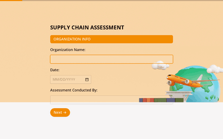 Supply Chain Assessment Form Template template image