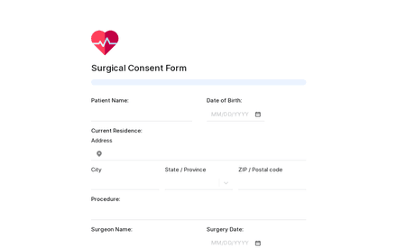 Surgical Consent Form Template template image