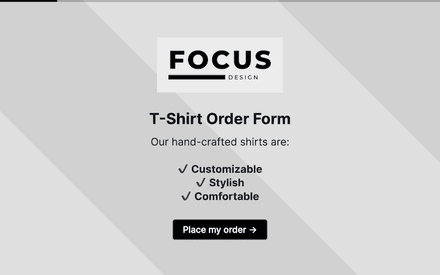 T Shirt Order Form Template template image