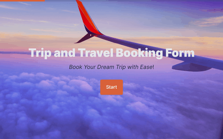 Trip or Travel Booking Form Template template image