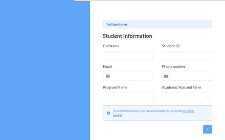 Tuition Form Template template image