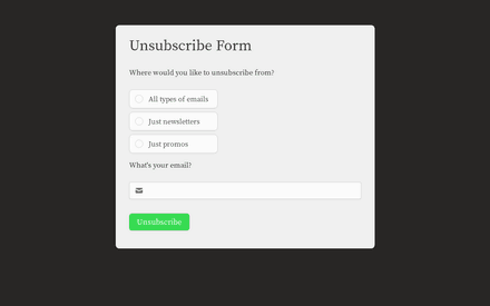 Unsubscribe Form Template template image