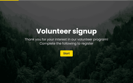 Volunteer Signup Form Template template image